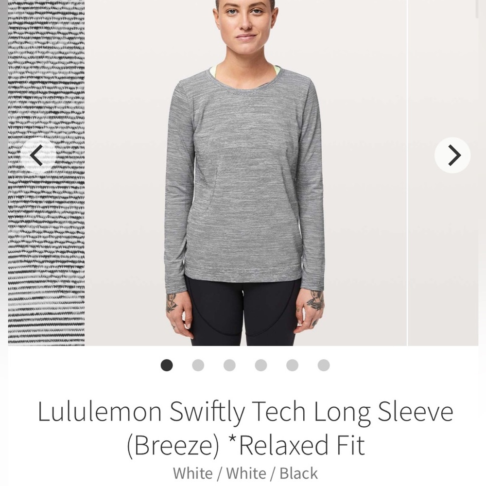 Lululemon Swiftly long sleeve striped size 8
